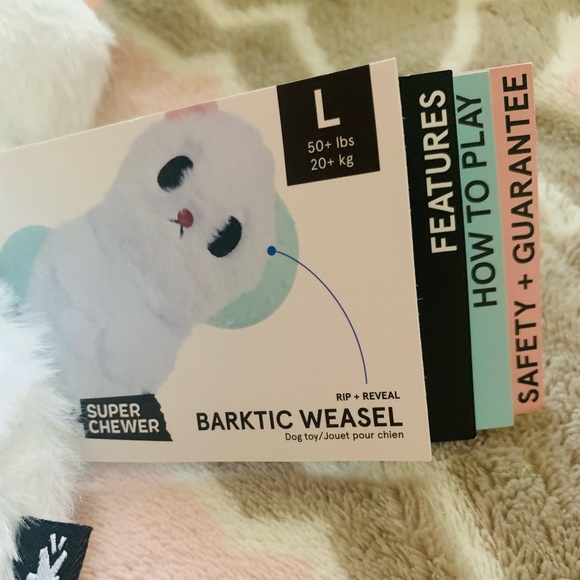 ❤️SOLD ON MERCARI❤️NEW BARK SUPER CHEWER BARKTIC WEASEL/WITH 2 BONUS RUBBER - Picture 7 of 9